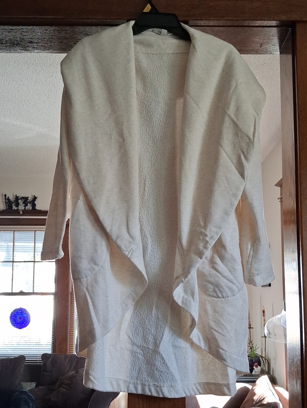 Olive & Oak Women's Open-Front Draped Cardigan - Cream